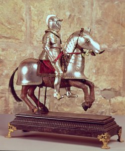 バードホースとライダーのモデル、1640年頃 作： French School