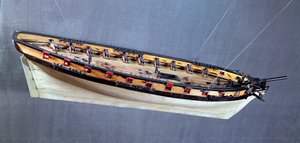 海賊船の模型、1810年頃（木と金属）