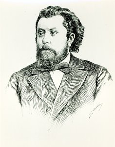 控えめなペトロヴィッチムソルグスキー（1835-81）、アルバートスビエ作のLHistoire de la Musique en Russieのイラスト、1898年、パリで出版 作： French School