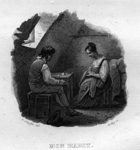 Mon habit Chanson de Beranger in "Oeuvres completes" (1834) by Pierre Jean de Beranger (1780-1857) フランスの詩人・作詞家。 作： French School