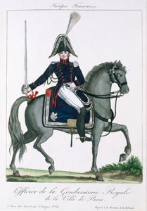 パリ王立憲兵隊の騎馬士、1790年頃 作： French School
