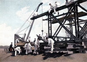 鉄道橋の架設 - 「軍事アルバム」の中の - Genie 作： French School