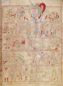 Ms.1215 t.3 fol。 13デイビッドの生涯、エティエンヌハーディングの聖書の場面