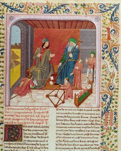 Ms.Fr.218 Bartholomeus AnglicusによるDes Proprietez des Chosesの6人の男性 作： French School