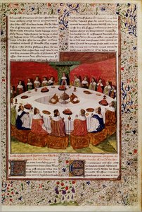 Ms.Fr. 112 f.5聖杯の御出現、聖グラール教会、1470年頃 作： French School