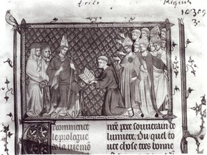 Ms.Fr. 5716 f.2 Martin IVの前のJean dAntioch、 『セントルイスの生命と奇跡』、c.1330-40 作： French School