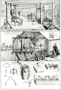 Ms 1064 fol.8 Descriptions des Arts et Metiersのスレート採石場 作： French School