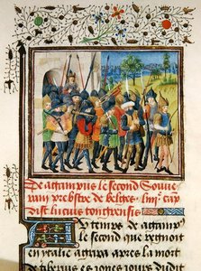 Ms 149 t.1 fol.45キャンペーン中の陸軍、ジャックドギーズ作の高貴な貴族の歴史家