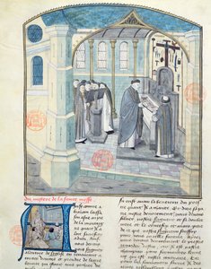 Ms 1560 Fleur des Histoiresからの聖なるミサの謎 作： French School