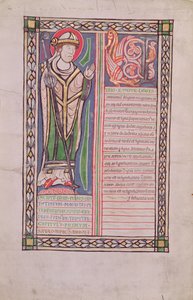 MS 186 fol.2vパリのピエールロンバード司教、4つの仮説の本（Book of Sentences）から、c.1160 作： French School