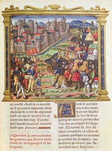1467-68年のチャールズ・ザ・ボールド、ブルゴーニュ公、リエージュの間の戦争18歳36歳、フィリップ・オブ・コミネス（1445-1509）の回想録 作： French School