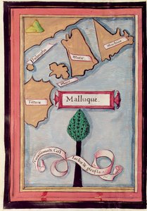 Ms 24224 Fol.73vフェルディナンドマゼランの航海の記録からのスパイス諸島の地図