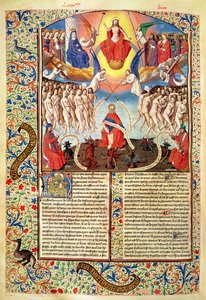 Ms 246 fol.371v最後の審判、カバの聖アウグスティヌスによるDe Civitate Deiから（354-430） 作： French School