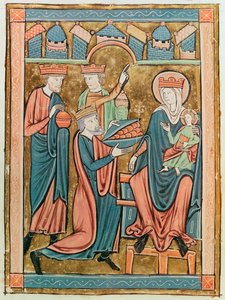 Ms 3016 fol.9v魔法使いの礼拝、プサウティエ、パリの使徒 作： French School