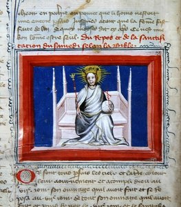 Ms 314 威厳ある神（Bible des Grands Augustinsより 作： French School