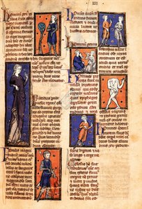 Ms 320 Fol.46r Thomas van Cantimpre (1201-72) の「De Natura rerum」からのモンスター（ベラム製 作： French School