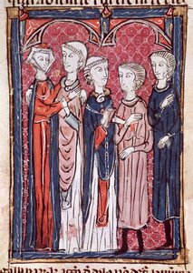 Ms 372 fol.141 An Engagement、from Decrets de Gratien 作： French School