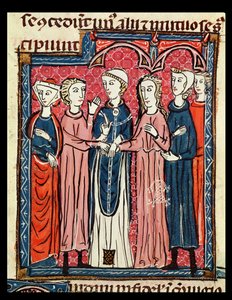 Ms 372 fol.153結婚、Decrets de Gratienから 作： French School