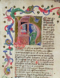 刑務所にいる女史3859哲学者ボエティウス（c.480-524）のミニチュア 作： French School