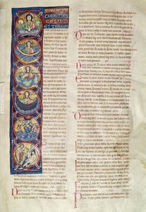 Ms 3 fol.4創造の6日間、ブールジュの聖スルピキウスの聖書