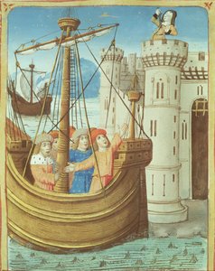 Ms 493 fol.99v AeneasとDidosの死去、VirgilによるThe AeneidからServiusによる解説、1469