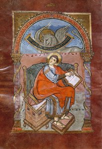 Ms 4 fol.101v聖ルカ、聖リキエの福音、c.800