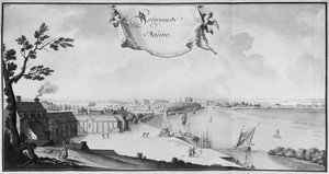 Ms 512 Warehouses for salt for Nantes、1723（鉛筆と紙の上で洗う） 作： French School