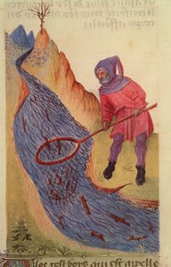 Ms 59 fol.3rフィッシャーマン、Grand Herbier 作： French School