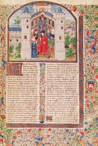 Ms 927 Fol.426アリストテレスによる倫理、政治、経済学による経済学のプレゼンテーション（紀元前384〜322年）（詳細は165171も参照） 作： French School
