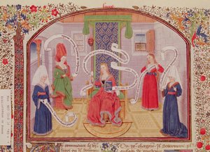 Ms 927 Fol.93vアリストテレスの倫理、政治、経済学による知的美徳理論（紀元前384〜322年）