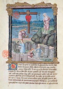 Ms 978 fol.31城の建設、ガブリエル・ド・ブルボンの平信徒の人々のための霊的論文のイラスト 作： French School