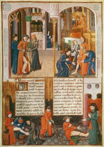 Ms Fr 2829 fol.89セントルイスの墓の奇跡、Le Livre des Faiz de Monseigneurセントルイス