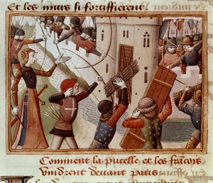 Ms Fr 5054 f.66v 1428年10月のパリの包囲戦、「シャルル7世の警戒」。 作： French School