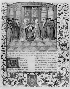 Ms Fr 83 fol.205ヘンリー6世の戴冠式（1421-71） 作： French School