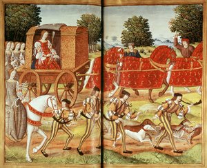 Ms Fr 874 f.31v A Hunt、Ovids Epistlesのイラスト 作： French School