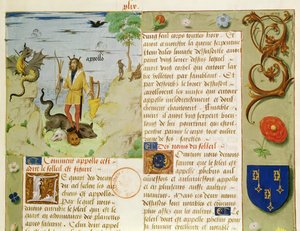 Ms Fr 9197 Fol。49アポロ殺害Python、Livre des Eschecs DAmourから