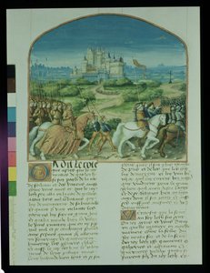 Ms Fr 91 Fol.81vページfrom The Story of Merlin by Robert de Boron、c.1482-89 作： French School
