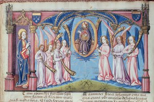 Ms Hunter 398 v.2.18 f.17v Angels、Apocoalypsis S. Joannisから