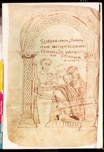 MS 13396 fol.1rイシドロは、セビリアのイシドルによるユダヤ人に対する新旧新約聖書の信仰（c.560-636）c.800 作： French School