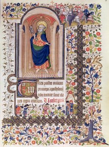 Ms Lat 156b Fol.167 St. Peter、Hours of Marguerite dOrleans、c.1426 作： French School