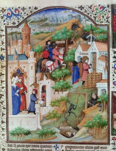 Ms Lat 17294 Fol.438聖ベネディクトの生涯（c.480-c.550）、ベッドフォード公爵の修道院、c.1424-35 作： French School