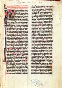 Ms de Vauclair 160聖トマスアクィナス作「ソンムデセオロギー」のFol.1ページ（1225-74） 作： French School