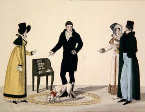 ムニト、「le Bon Genre」よりプレート100、1810年頃（カラーエングレーヴィング） 作： French School