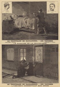 Caillardという名前の殺人犯によるNassandresでの6人家族の殺害 作： French School