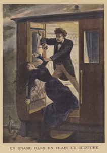 パリのCeinture鉄道列車の殺人