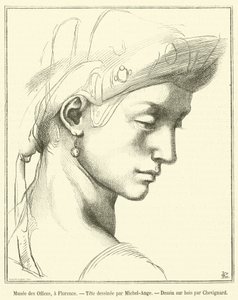 フィレンツェのオフィス博物館（版画 作： French School