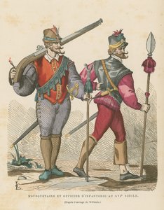 銃士と歩兵将校、16世紀 作： French School
