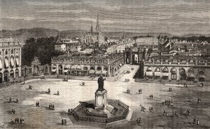 ナンシー - ムルト・エ・モゼル - V.A.マルト・ブラウンの「La France illustree: geographie, histoire, administration statistique」に掲載された彫刻。 作： French School