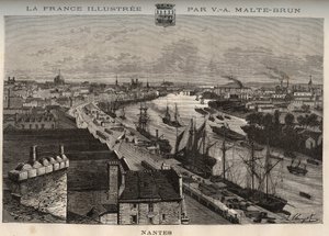 ナント-ロワール-アトランティック-V.A.マルト-ブラウンの「La France illustree: Geographie, histoire, Administration Statistique」に掲載された彫刻。 1884年 作： French School