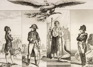ナポレオンボナパルト（1769-1821）の生涯の4つの段階で、コラートの「フランスの歴史」から1840年頃に出版 作： French School
